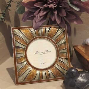 Ashleigh Manor Brass Metal Photo Picture Frame 3”x 3”